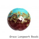 LimitedSO - Limited Quantity Turquoise & Amethyst w/Beige Lentil Focal Bead