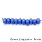 SP003 - Ten Opaque Violet Blue Rondelle Spacer Beads