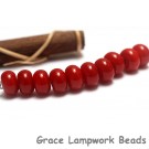 SP013 - Ten Opaque Red Spacer Beads