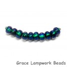 SP016 - Ten Emerald Dichroic Spacer Beads