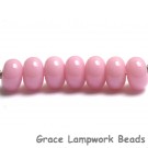 ST18 Clearance - Seven Pink Rondelle Beads * Great for Cancer Awareness Jewelry