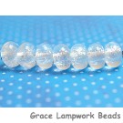 ST23 Clearance - Seven Clear with Silver Dichroic Rondelle Beads