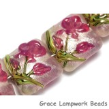 10109314 - Four Fuchsia Flower Pillow Beads