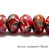 10110101- Seven Pink Cherry Treasures Rondelle Beads