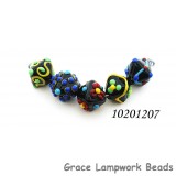 10201207 - Five Black Based Fiesta Crystal Beads