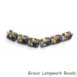 10407003 - Six Transparent Blue Free Style Mini Kalera Beads