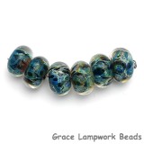 10408201 - Six Blues Free Style Boro Rondelle Beads