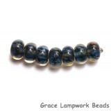 10409101 - Seven Blues Boro Rondelle Beads