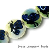 10412912 - Four Blue Sparkle Garden Butterfly Lentil Beads