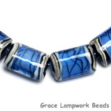 10413403 - Six Arctic Blue Shimmer Mini Kalera Beads