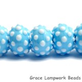 10414001 - Seven Polka Dots on Baby Blue Rondelle Beads