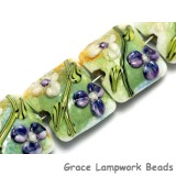 10504514 - Four White & Purple Flora Pillow Beads