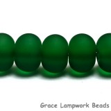 10507601 - Seven Green Matte Large Spacer Rondelle Beads