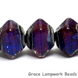 10604007 - Five Violet Shimmer Crystal  Shaped Beads