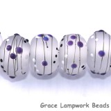 10605641 - Eight Dusty Violet Party Rondelle Beads 