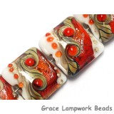 10705614 - Four Fire Red Stardust Pillow Beads
