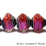 10706707 - Five Passion Pink Shimmer Crystal Shaped Beads