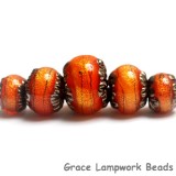 10706811 - Five Bonfire Shimmer Graduated Rondelle Beads
