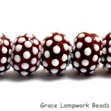 10707101 - Seven Polka Dots on Burgundy Rondelle Beads