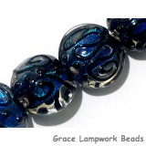 11006312 - Four Cerulean Lentil Beads