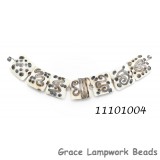 11101004 - Seven Ivory w/Beige Stringer Pillow Beads