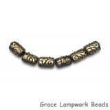 11204803 - Six Golden Pearl Surface w/Black Mini Kalera Beads
