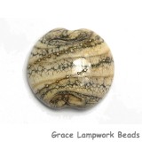 11810902 - Dark Ivory w/Silver Lentil Focal Bead