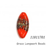 11811701 - Coral w/Beige Oval Focal Bead