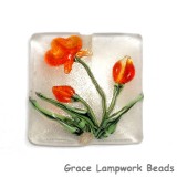 11832204 - Vermilion Flower Pillow Focal Bead
