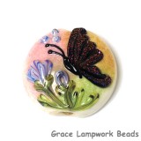 11834802 - Pink Sparkle Garden Butterfly Lentil Focal Bead