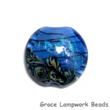 11837502 - Arctic Blue Shimmer Lentil Focal Bead