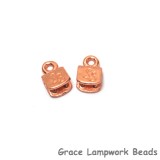 Silver Silk - Red Brass End Caps - Pair, 5mm