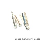 Silver Silk - Silver Plated Single Strand End Caps, Pair
