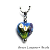 HN-11836805 - Calla Lily Lake Lentil Heart Necklace