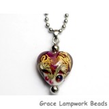 HN-11818405 - Cranberry Treasure Heart Necklace