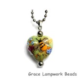 HN-11830105 - Bumble Bee Garden Heart Necklace
