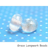 PR23 Clearance - Two Clear with Silver Dichroic Rondelle Beads