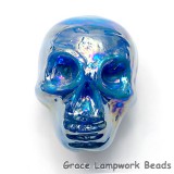 Skull05 - Azure Luster Focal Bead