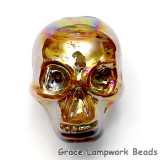 Skull07 - Golden Luster Focal Bead