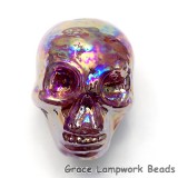 Skull09 - Violet Luster Focal Bead