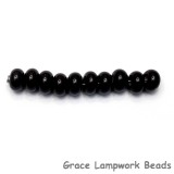 SP010 - Ten Opaque Dk Brown/Black Spacer Beads