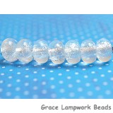 ST23 Clearance - Seven Clear with Silver Dichroic Rondelle Beads