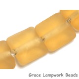 STP02 Clearance - Four Golden Transparent Matte Finish Pillow Beads