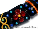 10201204 - Seven Black Based Fiesta Lentil Beads