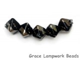 10204107 - Five Elegant Black Metallic Crystal Beads
