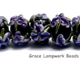 10205701 - Seven Purple Iris Rondelle Beads