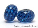 10410821 - Six Blueberry Hard Candy Rondelle Beads