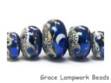 10411411 - Five Graduated Cobalt Celestial Rondelle Beads