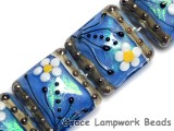 10414214 - Four Arctic Blue Florals Pillow Beads