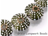 Green Sea Urchin Glass Beads